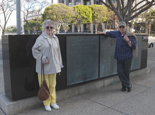 Mum and Dad at the DWP Building.